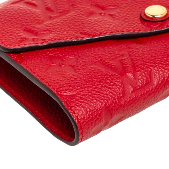 Louis Vuitton Monogram Empreinte Curieuse Compact Wallet in Cerise Red - Picture 13 of 15